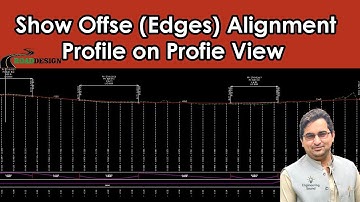 Road Edges Alignment Profile Show on Profile view AutoCAD Civil 3D.
