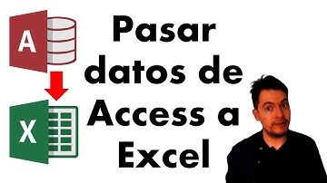 Importar datos de Access a Excel / Pasar datos de Access a Excel / Exportar datos de Access a Excel