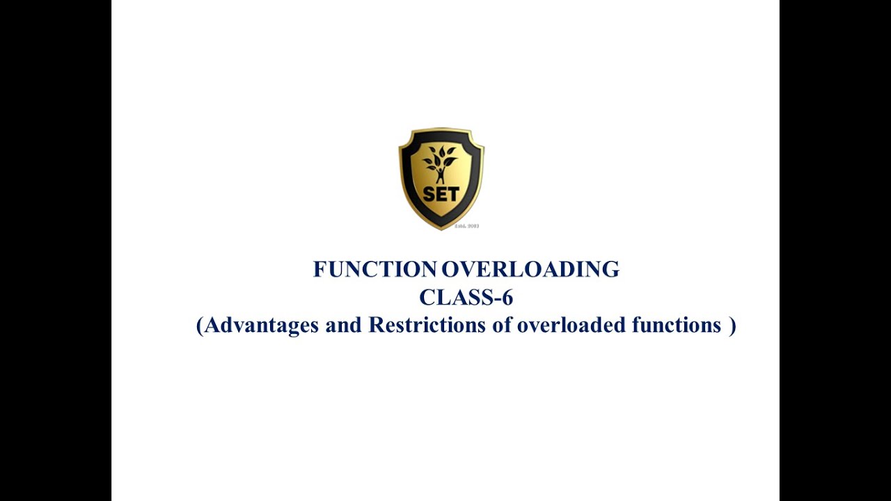 class-6:Advantages and restrictions of function overloading - YouTube