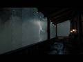 Natural Rain Sound In Misty Forest Cabin With Thunder For Calm And Deep Sleep