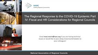 The Regional Response to the COVID 19 Epidemic Part IV  Fiscal and HR Considerations