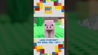 LEGO Minecraft 100 Day : Day 1 [EP1] - Stop motion #shorts