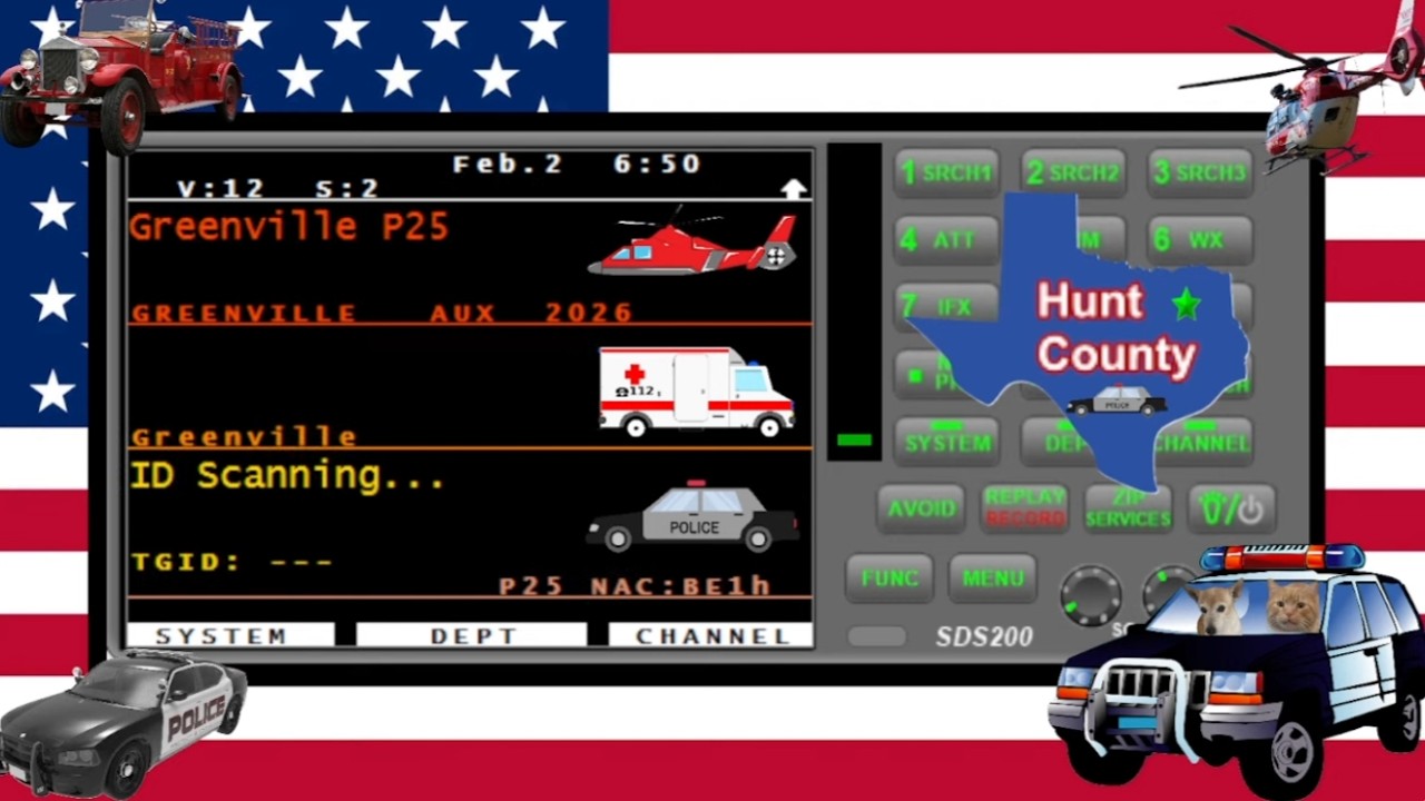 Live Scanner Feed Greenville Texas & Hunt County USA