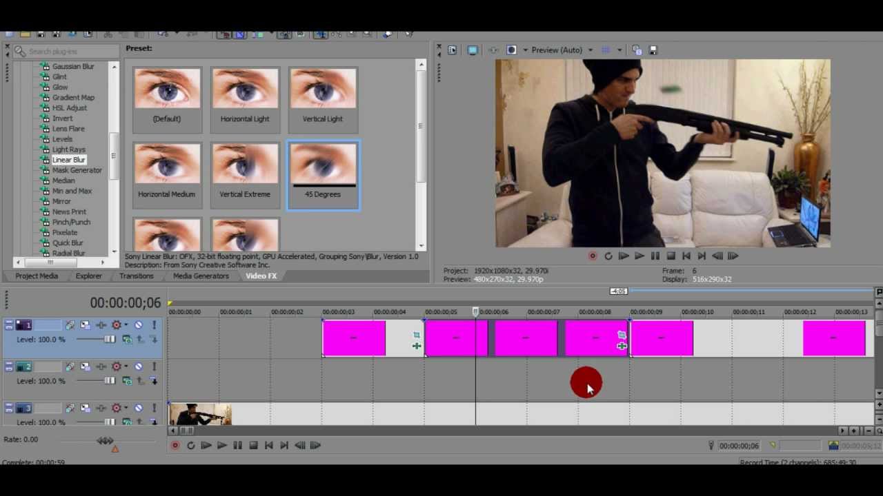 How To Make A Realistic Shotgun Effect In Sony Vegas Pro 11