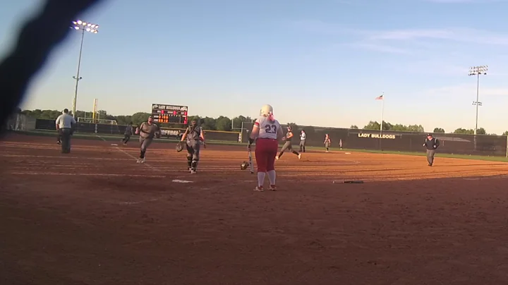 Audrey Solomon 2019 3B playoff line drive double