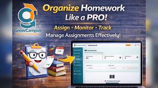 👉 अब Homework भेजना हुआ आसान 📚 | School Homework App | GrowCampus #smartschool #digitalschool #tech screenshot 4