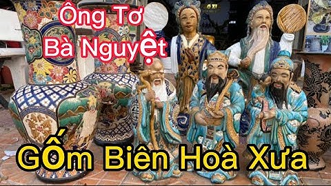 🔴🔴Gốm Biên Hoà Xưa _ Cặp Bình Gốm Biên Hoà _ Bộ Phúc Lộc Thọ Gốm Biên Hoà. #đồcổcầnthơ