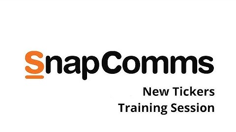 New Ticker Training Session