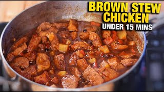 Jamaican Brown Stew Chicken IN UNDER 15 MINUTES | No Cornstarch!! | Hawt Chef