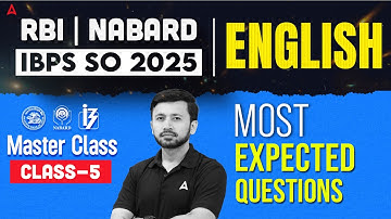 RBI, NABARD & IBPS SO 2025 | English Most Expected Questions #5 | English by Parth Krishan