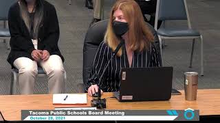 October 28, 2021 School Board Meeting
