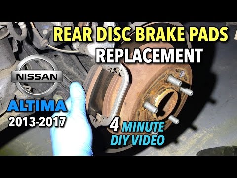 Nissan Altima Rear Brake Pads Replacement 2013-2017 – 4 Minute DIY Video