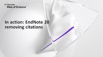 In action: EndNote 20 (Windows) removing citations