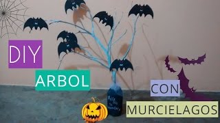 DIY -  DECORA CON ARBOL + MURCIELAGOS EN  HALLOWEEN..!!