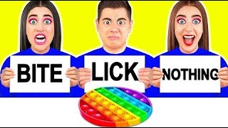 Bite, Lick or Nothing Challenge | Kaboom zoom 2023