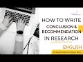 How to Write a Strong Conclusion and Recommendations Chapter: With 5 key areas! Simply explained.