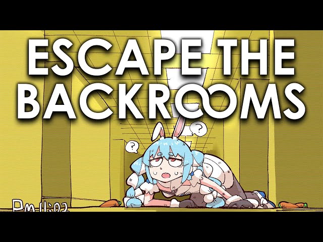 【Escape the Backrooms】世界で話題の不気味すぎる部屋を歩くゲーム『バックルーム』に閉じ込められた！！！ぺこ！【ホロライブ/兎田ぺこら】のサムネイル