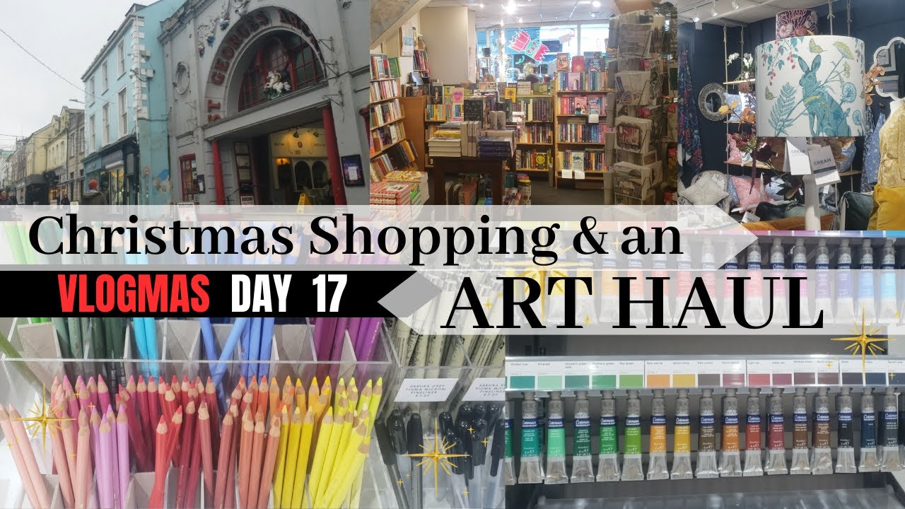Рождественские покупки в Фалмуте, покупки произведений искусства и книг - 17-й день Vlogmas (Виде...