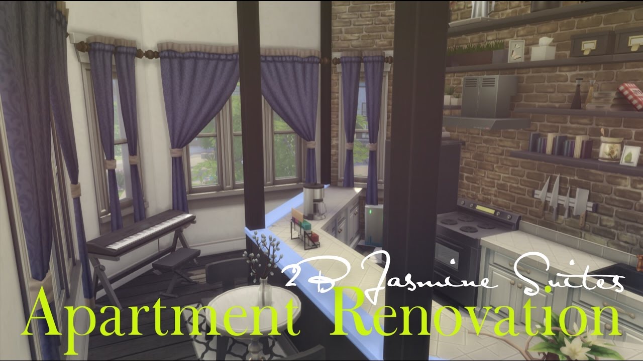 The Sims 4 2B Jasmine Suites Apartment Renovation Speed Build YouTube