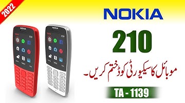 Nokia 210 Security Code Unlock | Nokia 210 TA 1139 | How To Unlock Nokia Phone if Forgot Password