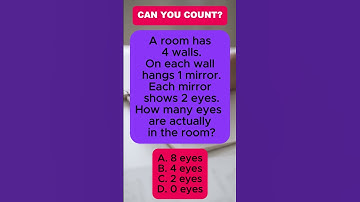 4 Walls, 4 Mirrors 👁️ | How Many REAL Eyes? IQ VistaX #iqvistax #brainteaser #viralpuzzle #riddle