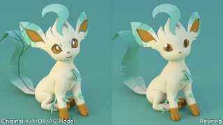 [Work in Progress] Leafeon Pokemon X/Y/OR/AS Model Revisions
