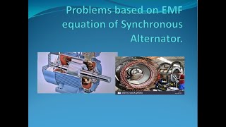 PROBLEMS BASED ON EMF EQUATION AND Kc AND Kd.