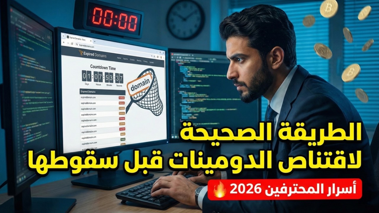 الطريقة الصحيحة لاقتناص الدومينات قبل سقوطها في Expired Domains | أسرار المحترفين 2026 🔥