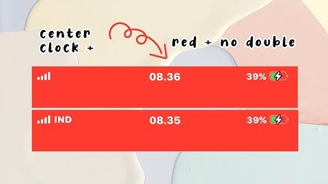 Status Bar iPhone untuk Android ~ Red Center Clock No Double