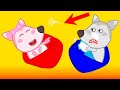 Fox Family Learns Colors with Rainbow Walking Water - DIY Science Experiment. Cartoon for kids #1669