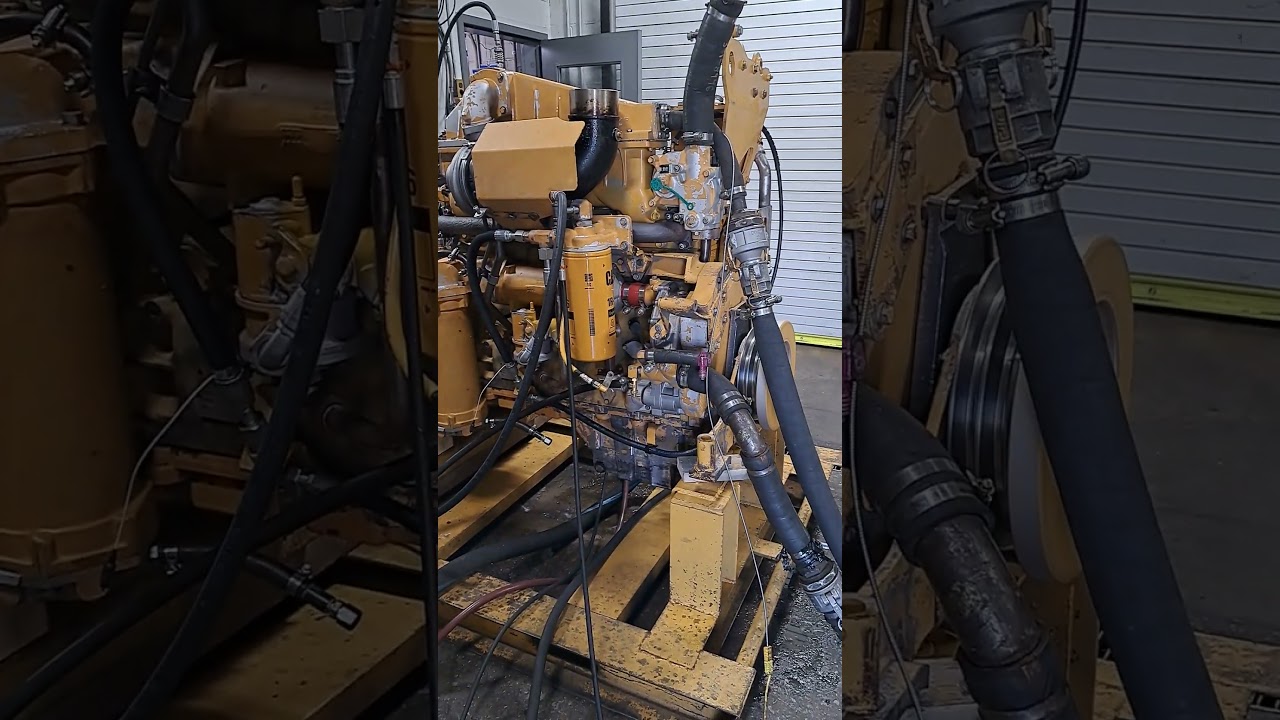 Cat D7R fired up after fresh rebuild. purring like a good kitty.