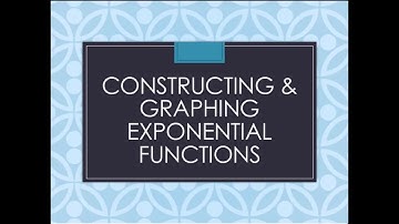 7.3 Constructing & Graphing Exponential Functions