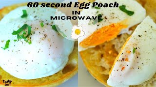 Perfect Egg Poach In Microwave Just In 60 SECONDS | How To Poach An Egg In Microwave