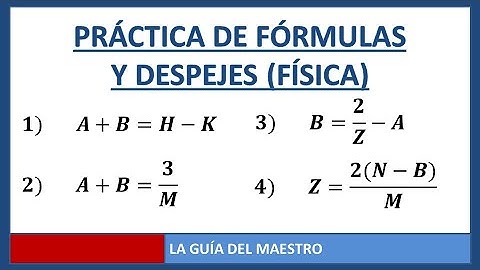 Despejes física 3er año