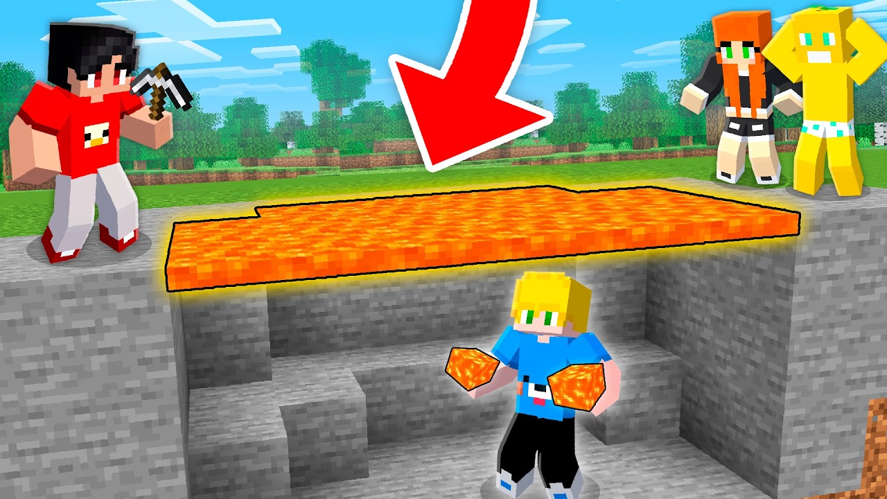 Enganei Meus Amigos com Bases Secretas no Minecraft!