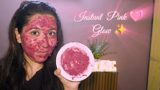 Instant Pink Glow Face Pack at Home | Beetroot face mask 