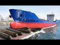 Weird Inventions Shipyards Use to Launch Billion $ Ships Into the Sea