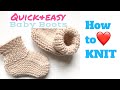 Quick and easy BABY BOOTS/ How to knit | TeoMakes