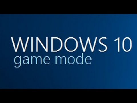 windows 10 игровой режим