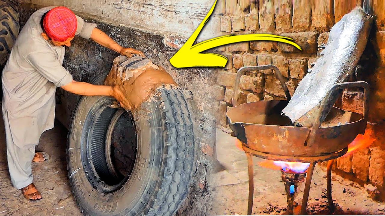 Amazing Technique of Repairing a Hard Impact Sidewall Truck Tire