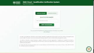 Qualification Verification System - SIMS