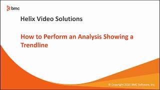 BMC TSCO: How to Perform an Analysis Showing a Trendline in TrueSight Capacity Optimization