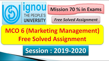 IGNOU MCO 6 FREE SOLVED ASSIGNMENT FOR 2019-2020 SESSION