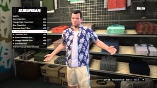 Grand Theft Auto V - Friend Request: Suburban Store Buy Geeky Clohes Gelets, Shirts, Youthful PS3