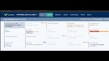 how to use varsome prediction tools ,in silico predictions, transcript ,