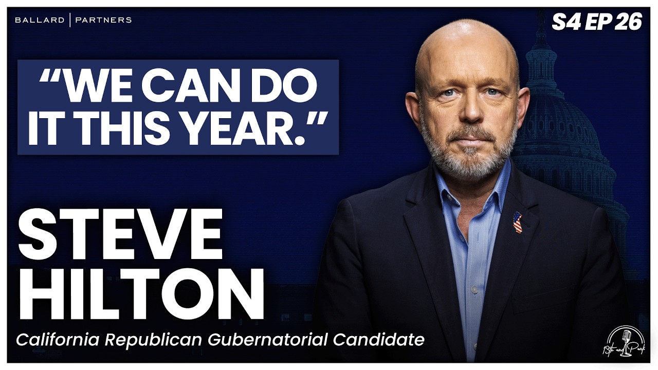 Steve Hilton, Trump backed candidate for Governor of California, joins 13th & Park to discuss his campaign and why he believes the state is ready for change.

Hilton explains why he sees a growing majority of Californians who believe the state is heading in the wrong direction, pointing to rising costs, housing challenges, and frustration with long standing political leadership. He lays out a platform focused on affordability, including lowering gas prices, cutting energy costs, and creating a path to homeownership for working families.

The conversation also covers the impact of President Trump’s endorsement, the dynamics of the California governor’s race, and what it will take to compete in a state dominated by one party.

Drawing on his background in government and business, Hilton shares his perspective on reducing bureaucracy and restoring opportunity across California.

Listen to us on Spotify: https://open.spotify.com/show/2yqqjgPtA7NR2cJewPqbNQ?si=e9df5028fc0e4dd9
Listen to us on Apple Podcasts: https://podcasts.apple.com/us/podcast/13th-park/id1645880081

Follow Guest
X: https://x.com/SteveHiltonx
IG: https://www.instagram.com/stevehiltonx/
Facebook: https://www.facebook.com/TheSteveHilton/

Follow Us!
X: https://x.com/13thandPark
IG: https://www.instagram.com/13th_and_park
www.ballardpartners.com

About 13th and Park:
13th and Park is a dynamic media platform produced by Ballard Partners. We bring you insightful discussions, expert interviews, and in-depth analysis on key issues shaping industries, policy, and business trends. Our content features thought leaders, industry experts, and policymakers exploring topics ranging from policy influence, business innovation, trade regulations, and more.

Subscribe to stay updated on the latest videos, exclusive interviews, and expert insights shaping the future of business, policy, and public affairs.

#SteveHilton #CaliforniaPolitics #governor Race #CostOfLiving #californiagovernor  #PublicSafety #Politics #13thAndPark #california