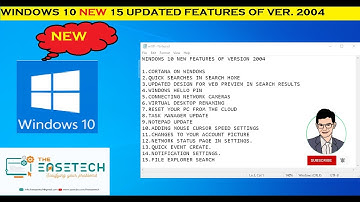 TOP 15 NEW UPDATED FEATURES OF WINDOWS 10  VERSION 2004 IN ENGLISH