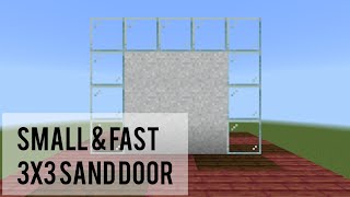 Small and Fast 3x3 Sand Door in Minecraft: Bedrock Edition
