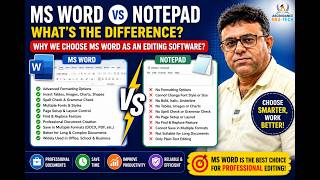 MS Word vs Notepad | What’s the Difference | Why MS Word is Better for Editing