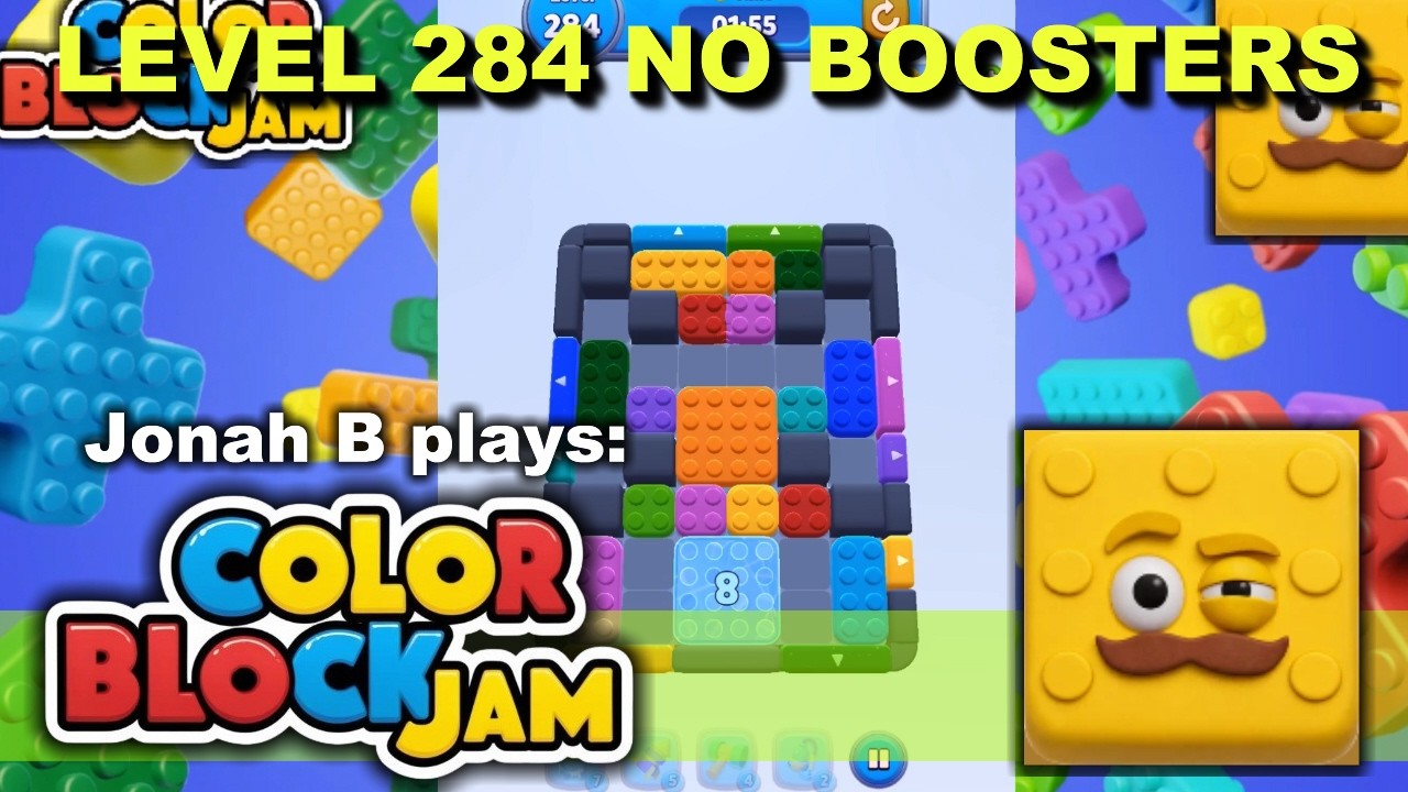 Color Block Jam Level 284 No Boosters - YouTube